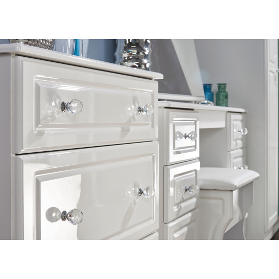 Aberdeen Tall 3 Door 4 Drawer Mirrored Wardrobe