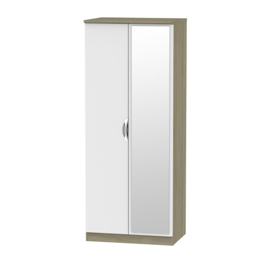 Canterbury 2 Door Mirrored Wardrobe