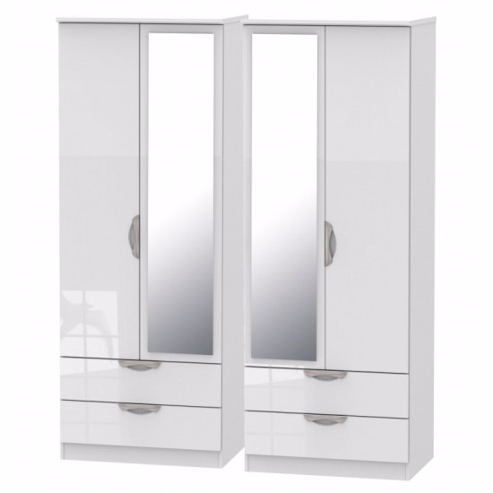 Canterbury 4 Door 4 Drawer Mirror Wardrobe