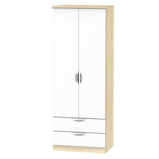 Canterbury Tall 2 Drawer Wardrobe