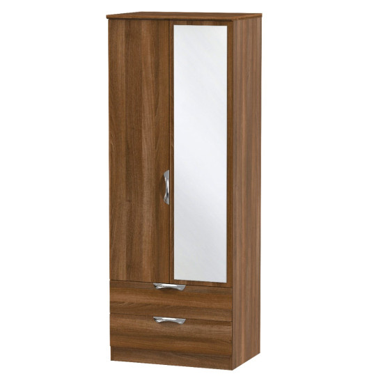 Canterbury Tall 2 Drawer Mirror Wardrobe