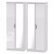 Canterbury Tall 4 Door Mirror Wardrobe