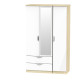 Canterbury 3 Door 2 Drawer Mirror Wardrobe