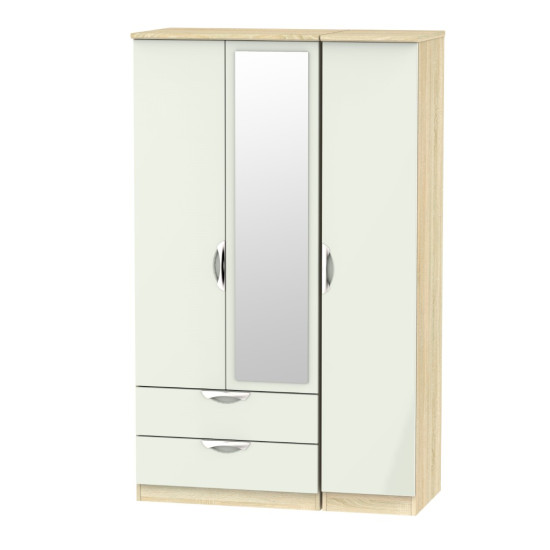 Canterbury 3 Door 2 Drawer Mirror Wardrobe