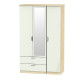 Canterbury 3 Door 2 Drawer Mirror Wardrobe