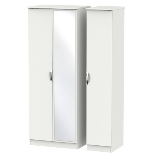 Canterbury Tall 3 Door Mirror Wardrobe