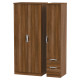 Canterbury Tall 3 Door 2 Small Drawer Wardrobe