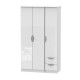 Canterbury Tall 3 Door 2 Small Drawer Wardrobe