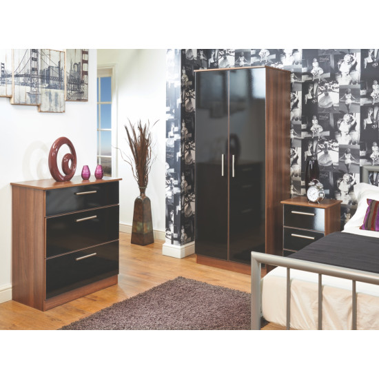 Contrast Tall 3 Door Mirrored Wardrobe