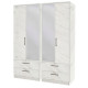 Destiny 4 Door 4 Drawer Mirrored Wardrobe