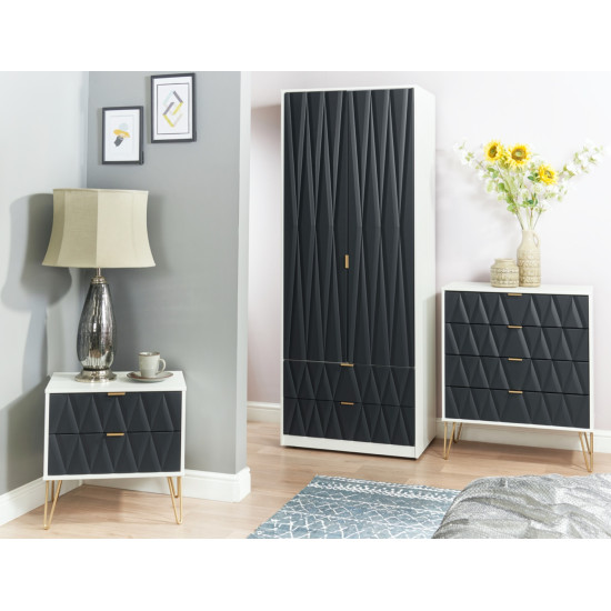 Jewel 2 Drawer Wardrobe