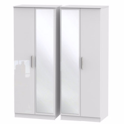 Michigan Tall 4 Door Mirror Wardrobe