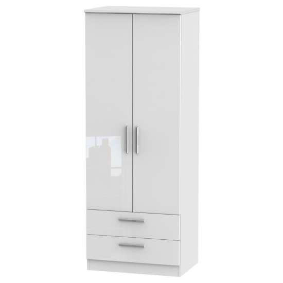 Michigan Tall 2 Drawer Wardrobe