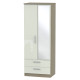 Michigan Tall 2 Drawer Mirror Wardrobe