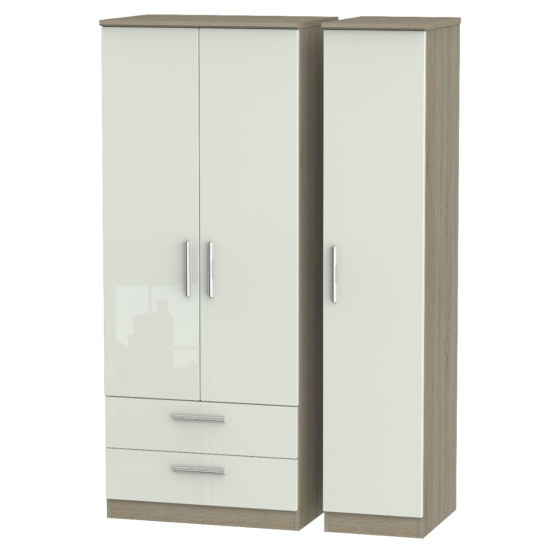 Michigan 3 Door 2 Drawer Wardrobe