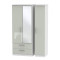Michigan 3 Door 2 Drawer Mirror Wardrobe