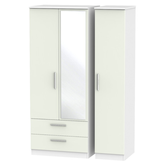 Michigan 3 Door 2 Drawer Mirror Wardrobe