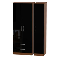 Michigan Tall 3 Door 2 Drawer Wardrobe