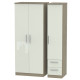 Michigan 3 Door 2 Small Drawer Wardrobe