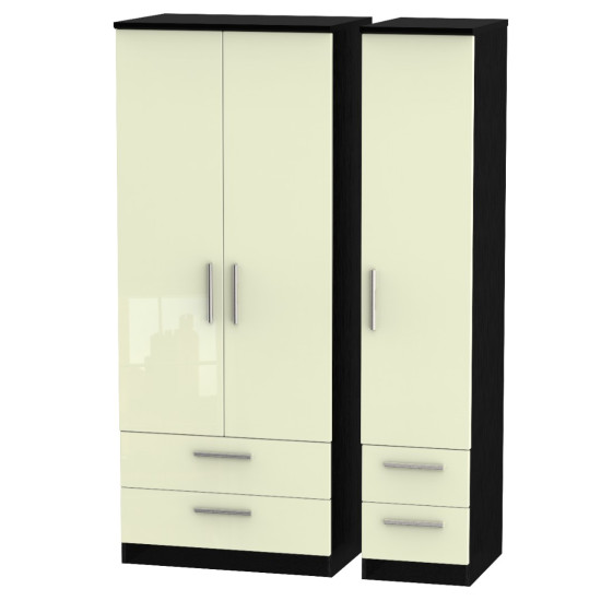 Michigan 3 Door 4 Drawer Wardrobe