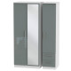 Michigan 3 Door 2 Small Drawer Mirror Wardrobe