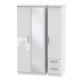 Michigan 3 Door 2 Small Drawer Mirror Wardrobe