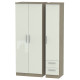 Michigan Tall 3 Door 2 Small Drawer Wardrobe