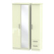 Michigan Tall 3 Door 2 Small Drawer Mirror Wardrobe