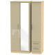 Michigan Tall 3 Door 2 Small Drawer Mirror Wardrobe