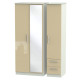 Michigan 3 Door 2 Small Drawer Mirror Wardrobe