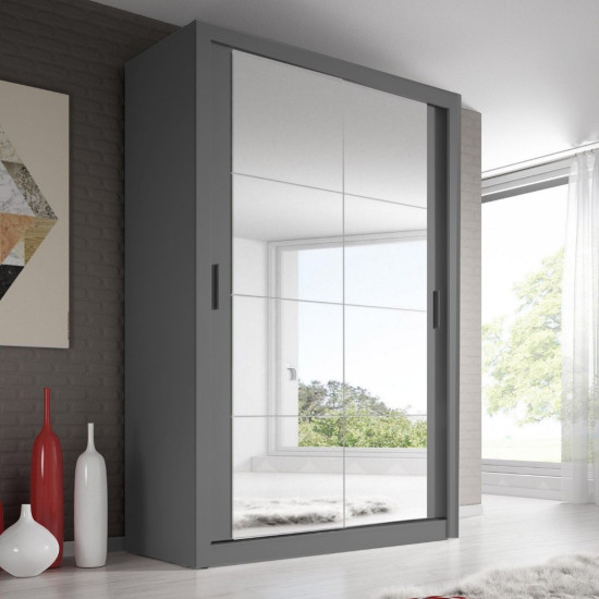 Kansas White 120cm Sliding Wardrobe
