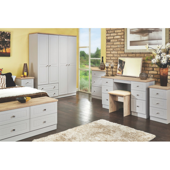 Venice Standard 4 Door 4 Drawer Mirrored Wardrobe