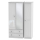 Aberdeen 3 Door 2 Drawer Mirrored Wardrobe