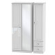 Aberdeen 3 Door 2 Small Drawers Mirrored Wardrobe