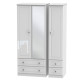Aberdeen Tall 3 Door 4 Drawer Mirrored Wardrobe