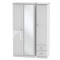 Aberdeen Tall 3 Door 2 Small Drawers Mirrored Wardrobe
