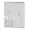 Aberdeen Tall 4 Door 2 Drawer Wardrobe