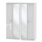 Aberdeen Tall 4 Door Mirrored Wardrobe