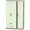 Contrast Tall 3 Door 2 Drawer Wardrobe
