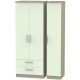 Contrast Tall 3 Door 2 Drawer Wardrobe