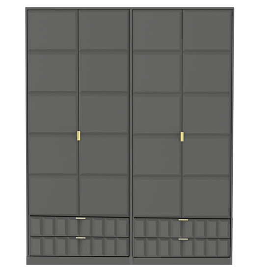 Cubix 4 Door 4 Drawer Wardrobe