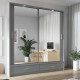 Nevada Grey 200cm Sliding Wardrobe