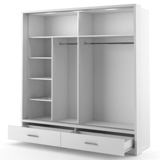Nevada Grey 200cm Sliding Wardrobe