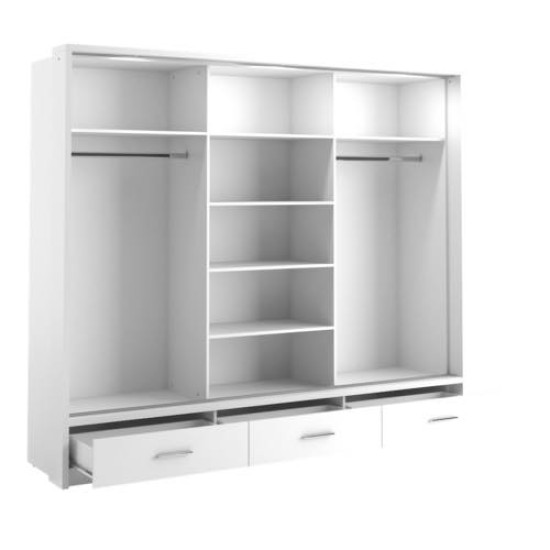 Nevada Grey 250cm Sliding Wardrobe