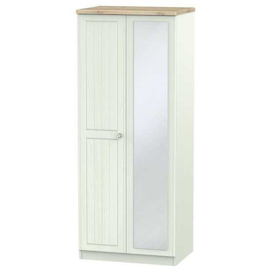 Rome Tall 2 Door Mirrored Wardrobe