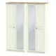 Palermo Tall 4 Door Mirrored Wardrobe