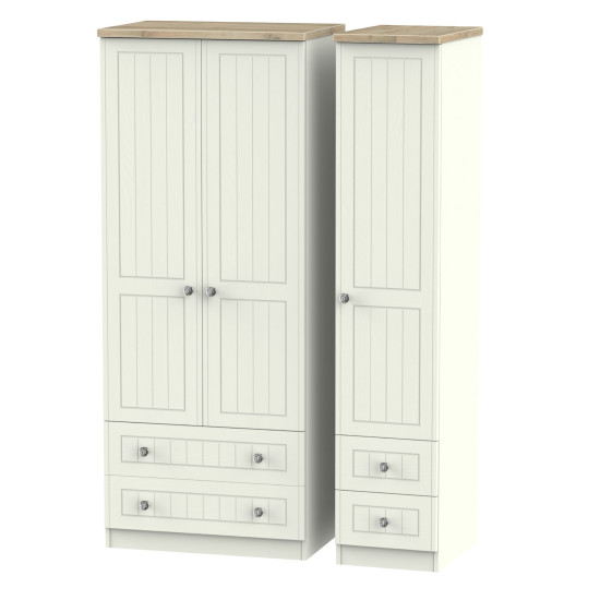 Palermo Tall 3 Door 4 Drawer Wardrobe