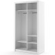 Maine White 120cm Sliding Wardrobe