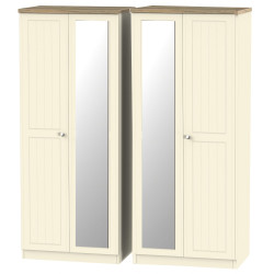 Venice Standard 4 Door Mirrored Wardrobe