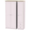Venice Standard Triple Plain Small Drawer Wardrobe